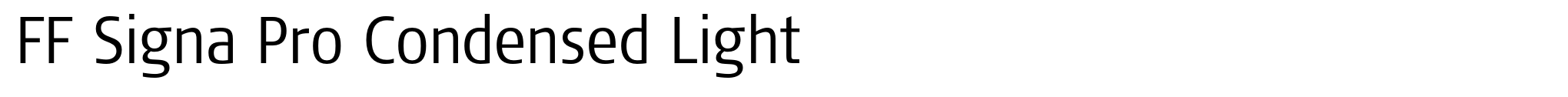 FF Signa Pro Condensed Light image
